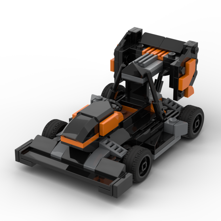 Orange and Black LEGO Formula Race Car