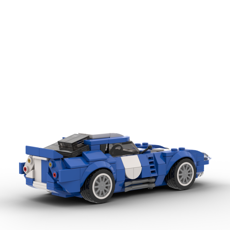 Blue LEGO Race Car of a 1964 Shelby Cobra Daytona