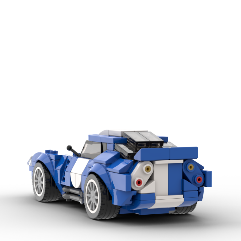 Blue LEGO Race Car of a 1964 Shelby Cobra Daytona