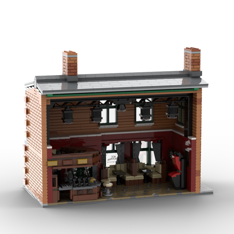 Brick LEGO House MOC of The Rovers Return Inn from the Coronation Street TV Show