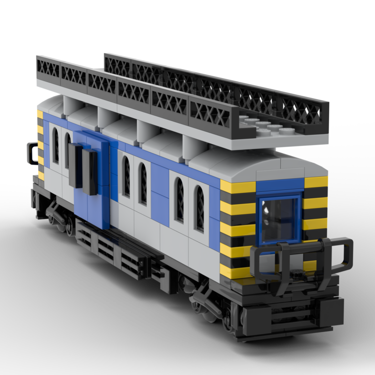 LEGO Custom Blue Passenger Train Car