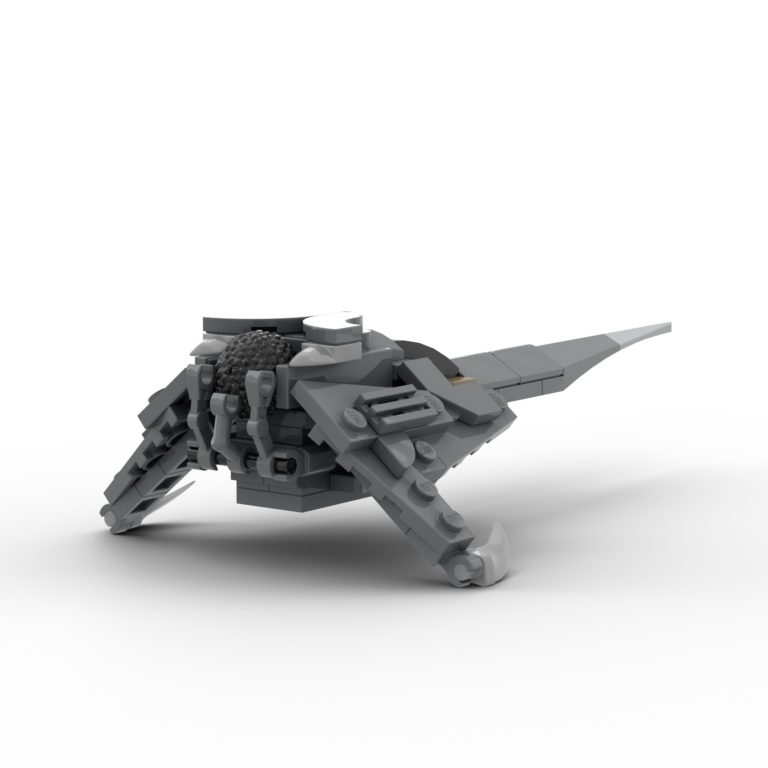 A Small Star Gate LEGO MOC of a Wraith Dart from the Star Gate TV Series